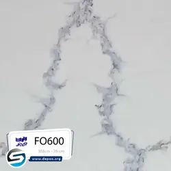 فرمینو-عرض ۷۶-سفید رگه بلند طوسی-کلکته-Fo600 - سنگ مصنوعی کورین و کوارتز