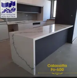 فرمینو-عرض ۷۶-سفید رگه بلند طوسی-کلکته-Fo600 - سنگ مصنوعی کورین و کوارتز