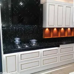 فرمینو-عرض ۱۰۰-FO527-مشکی رگه سفید - سنگ مصنوعی کورین و کوارتز