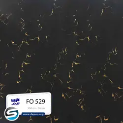 فرمینو-عرض ۷۶-fo 529-مشکی رگه طلایی - سنگ مصنوعی کورین و کوارتز