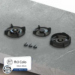 گاز-پیت-سه شعله-fh3-colo - سنگ مصنوعی کورین و کوارتز