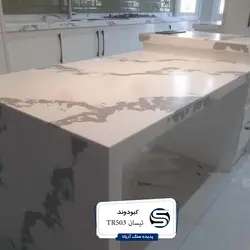 تیسان-رگه دار سفید رگه درشت طوسی-TR503 - سنگ مصنوعی کورین و کوارتز