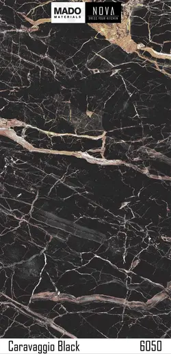 پرسلان نوا-Caravaggio Black-6050 - سنگ مصنوعی کورین و کوارتز