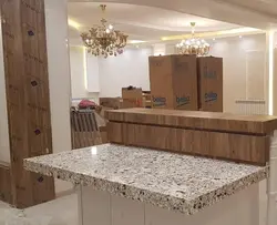 برداستون-1008 سفید مشکی - سنگ مصنوعی کورین و کوارتز