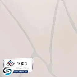 برداستون-1004 سفید با رگه های طوسی - سنگ مصنوعی کورین و کوارتز