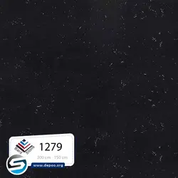 برداستون-1279 مشکی با رگه های سفید - سنگ مصنوعی کورین و کوارتز
