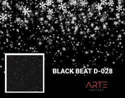 Arte-Germany-مشکی دانه سفید-cd-028cd - سنگ مصنوعی کورین و کوارتز