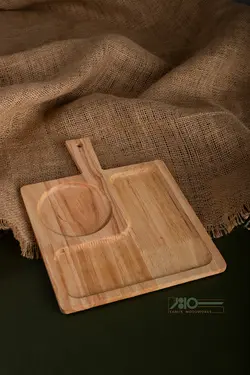 زیر ماگی و ظرف سرو چوبی z1011