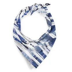 مینی اسکارف نخی مدل blue garden