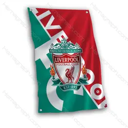 پرچم دیواری با طرح باشگاه liverpool fc