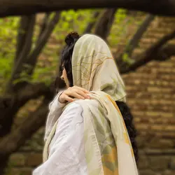 شال نخی زنانه مدل سرخس