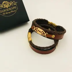 دستبند چرم استیل طرح لوگو سریال گودال