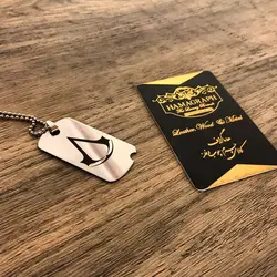 گردنبند پلاک هویت با طرح assassins creed