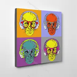 تابلو شاسی مربعی با طرح 4skulls