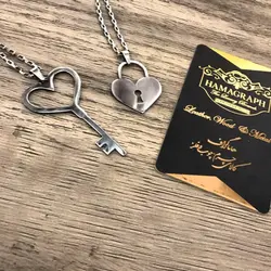 ست گردنبند استیل قفل و کلید