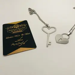 ست گردنبند استیل قفل و کلید