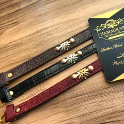 دستبند چرم طرح witcher wolf