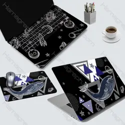 استیکر کامل لپ تاپ به همراه ماوس پد طرح whale in sky