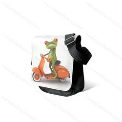 کیف رودوشی مردانه طرح frog on bike
