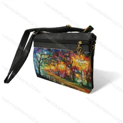 کیف دوشی زنانه طرح garden paint