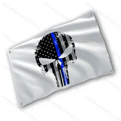 پرچم پارچه ای با طرح usa skull