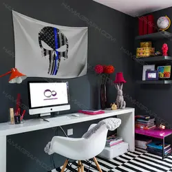 پرچم پارچه ای با طرح usa skull