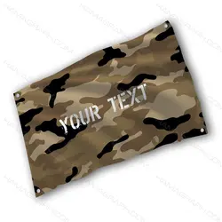 پرچم پارچه ای با طرح ur text brown cam