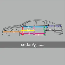 برچسب رکاب و بدنه خودرو طرح آتش