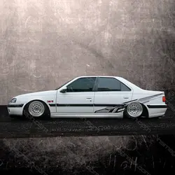 استیکر بدنه و رکاب ماشین مدل خط اسپرت