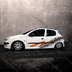 برچسب بدنه و رکاب اتومبیل مدل زیگ زاگ