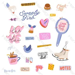 ست مینی استیکر طرح heart