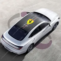 برچسب سقف خودرو با طرح ferrari