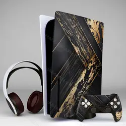 برچسب پلی استیشن 5 طرح black gold