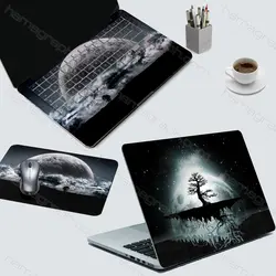 برچسب کامل لپ تاپ به همراه ماوس پد طرح Night moon