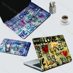 پوسته کامل لپ تاپ به همراه ماوس پد طرح Love