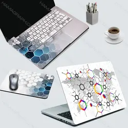 اسکین کامل لپ تاپ به همراه ماوس پد طرح hexagonals