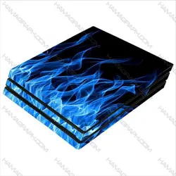 استیکر پلی استیشن 4 پرو شعله آبی