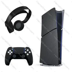 استیکر پلی استیشن 5 اسلیم طرح Black Carbon