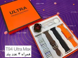 ساعت طرح اپل واچ اولترا مدل T94 ULTRA MAX اصلی و با گارانتی همراه 4 بند - فروشگاه اینترنتی موبایل جدید