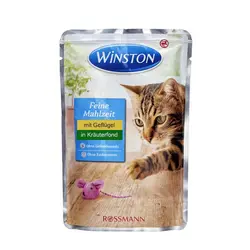 پوچ گربه با طعم طیور و سبزیجات وینستون - Winston