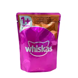 پوچ گربه با طعم بوقلمون ویسکاس 100 گرم - Whiskas Turkey