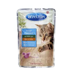 پوچ گربه با طعم گوشت شکاری و اردک وینستون - Winston