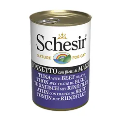 کنسرو گربه 140 گرمی ماهی تن و گوشت گاو در ژله شسیر - Schesir