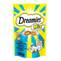 تشویقی گربه میکس پنیر و سالمون دریمیز - Dreamies Mix