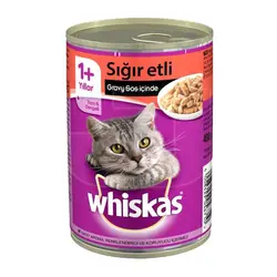کنسرو گربه 400 گرمی با طعم گوشت گاو ویسکاس – Whiskas