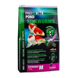غذای ماهی کوی حاوی کرم ابریشم جی بی ال - JBL ProPond SilkWorms M