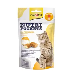 تشویقی گربه با پنیر و تورین جیم کت - GimCat Nutri Pockets