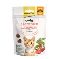 تشویقی گربه با سالمون و تمشک جیم کت - GimCat Salmone Lamponi