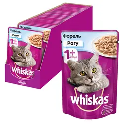 غذای پوچ گربه با طعم ماهی قزل آلا ویسکاس خورشت 85 گرم - Whiskas