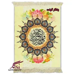 تابلو فرش ماشینی طرح گل صلوات کد a86